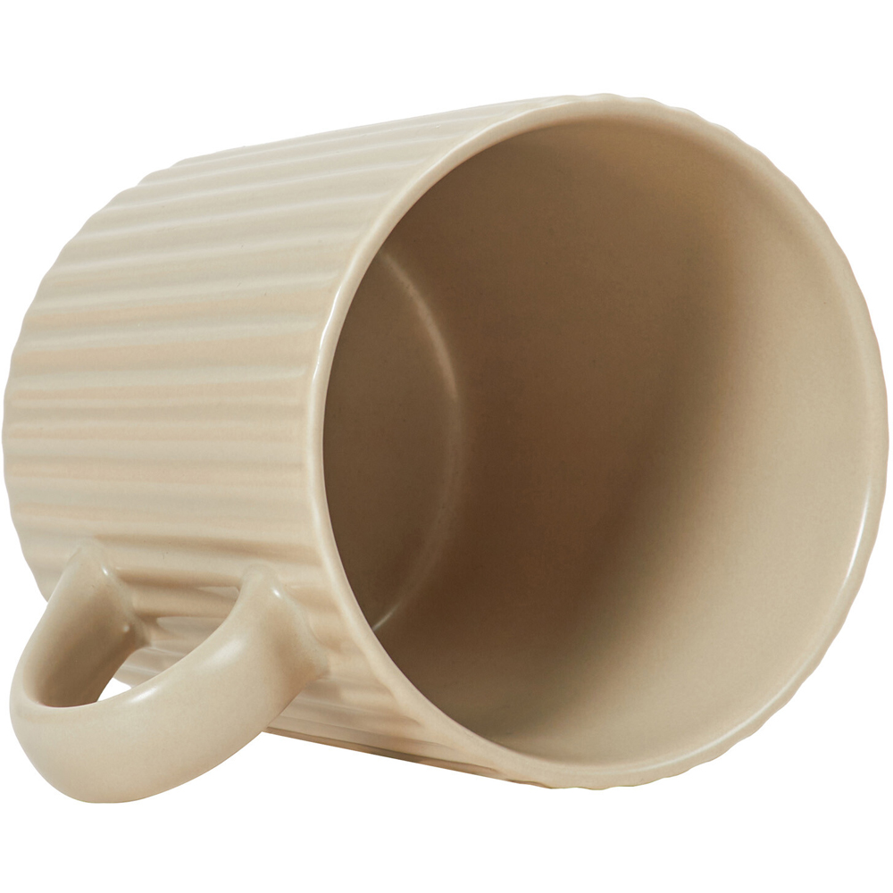Set of 4 Conical Ribbed Mugs - Mushroom Image 4