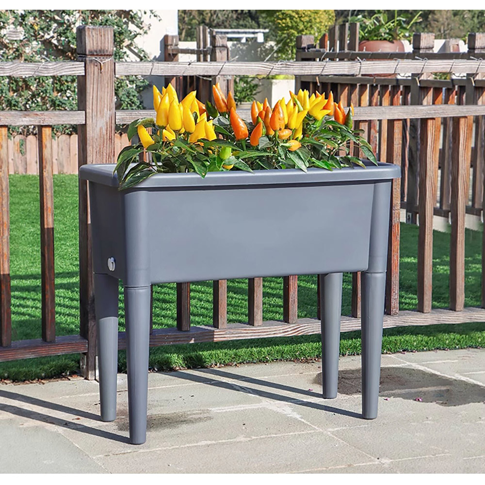Raised Garden Flower Bed - Grey Image 3