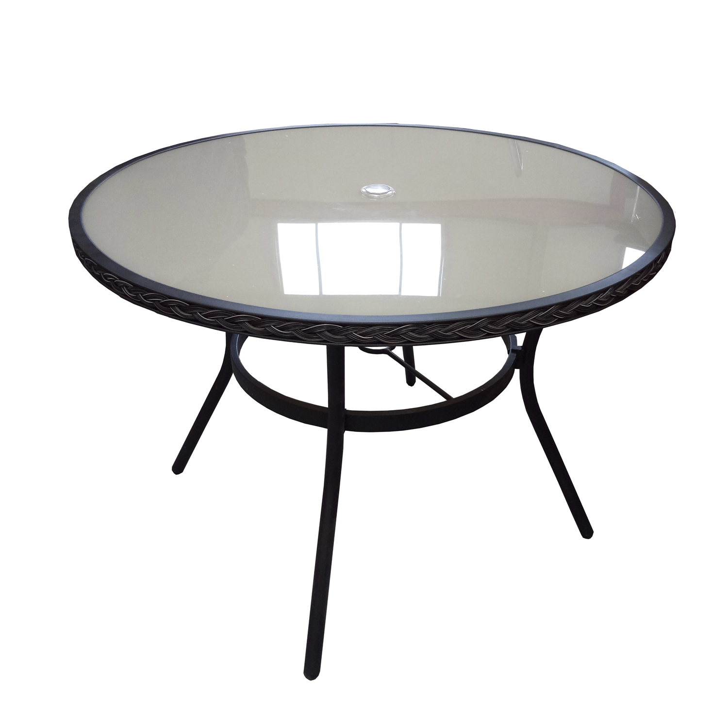 Malay Deluxe Outdoor Essentials Padstow Round Outdoor Table Black Image 2