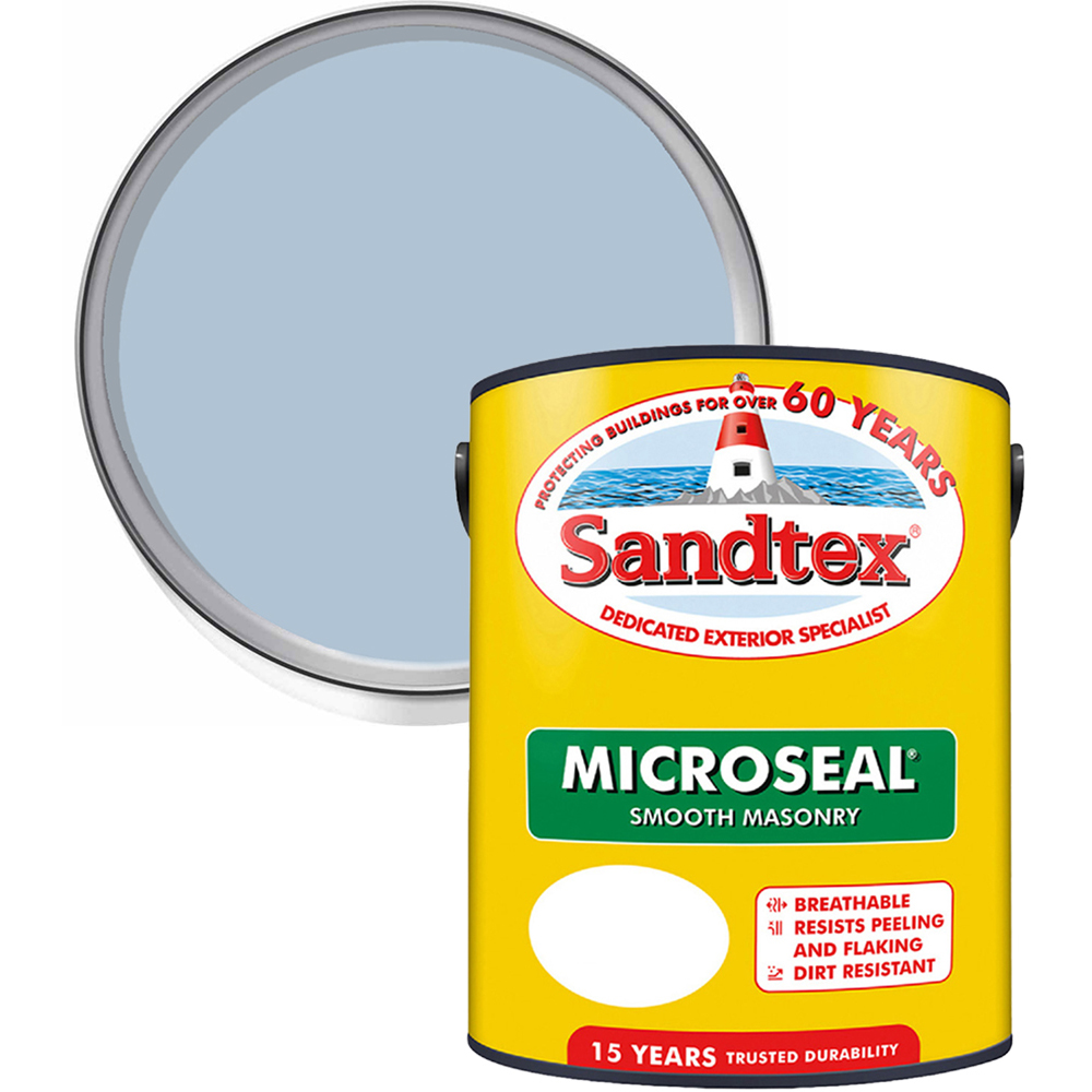 Sandtex Retail Morning Sky Microseal Masonry Paint 5L Image 1