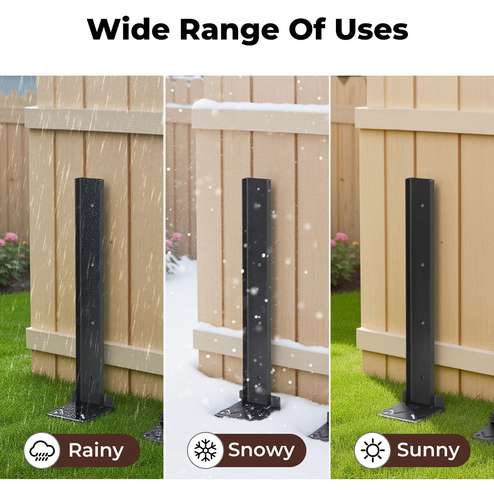 Traderight HW0299-UK Heavy Duty Metal Fence Post Ground Spike 2 Pack Image 4