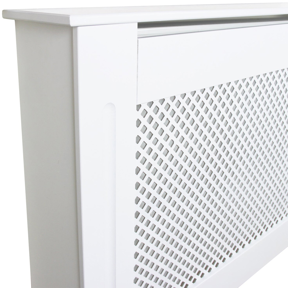 MonsterShop White Trellised Grill MDF Radiator Cover MDF 820 x 1115mm Image 4