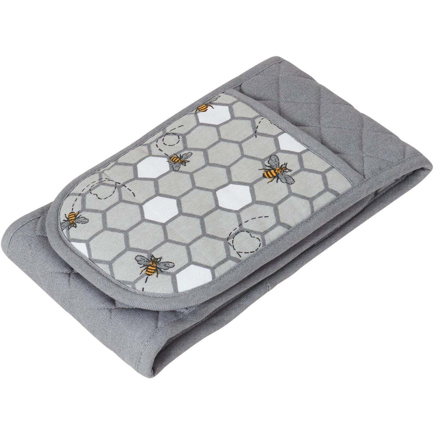 Honeycomb Double Oven Gloves - Grey Image 2