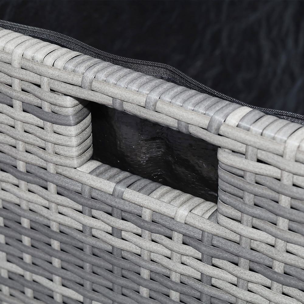 Teamson Home Grey Wicker Patio Storage Chest 154 Gallon Image 5