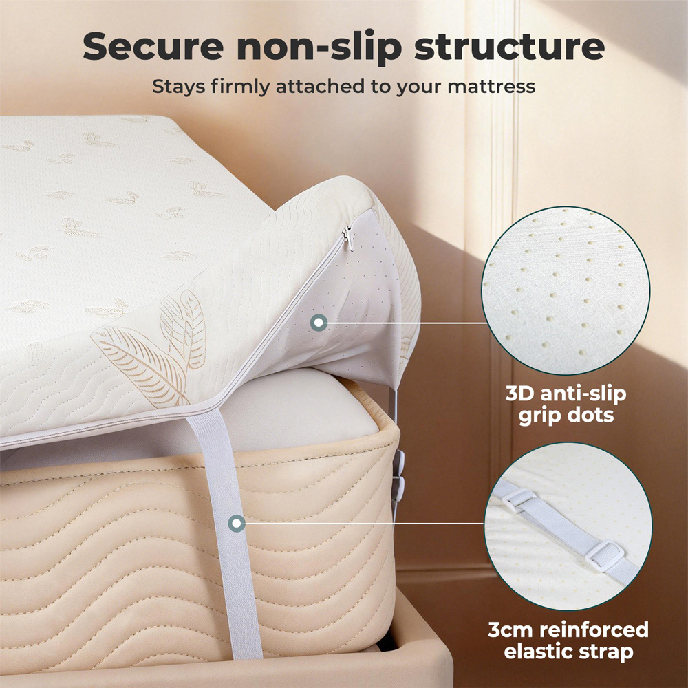 Lavio Small Double Pressure Relief Memory Foam Mattress Topper Image 5