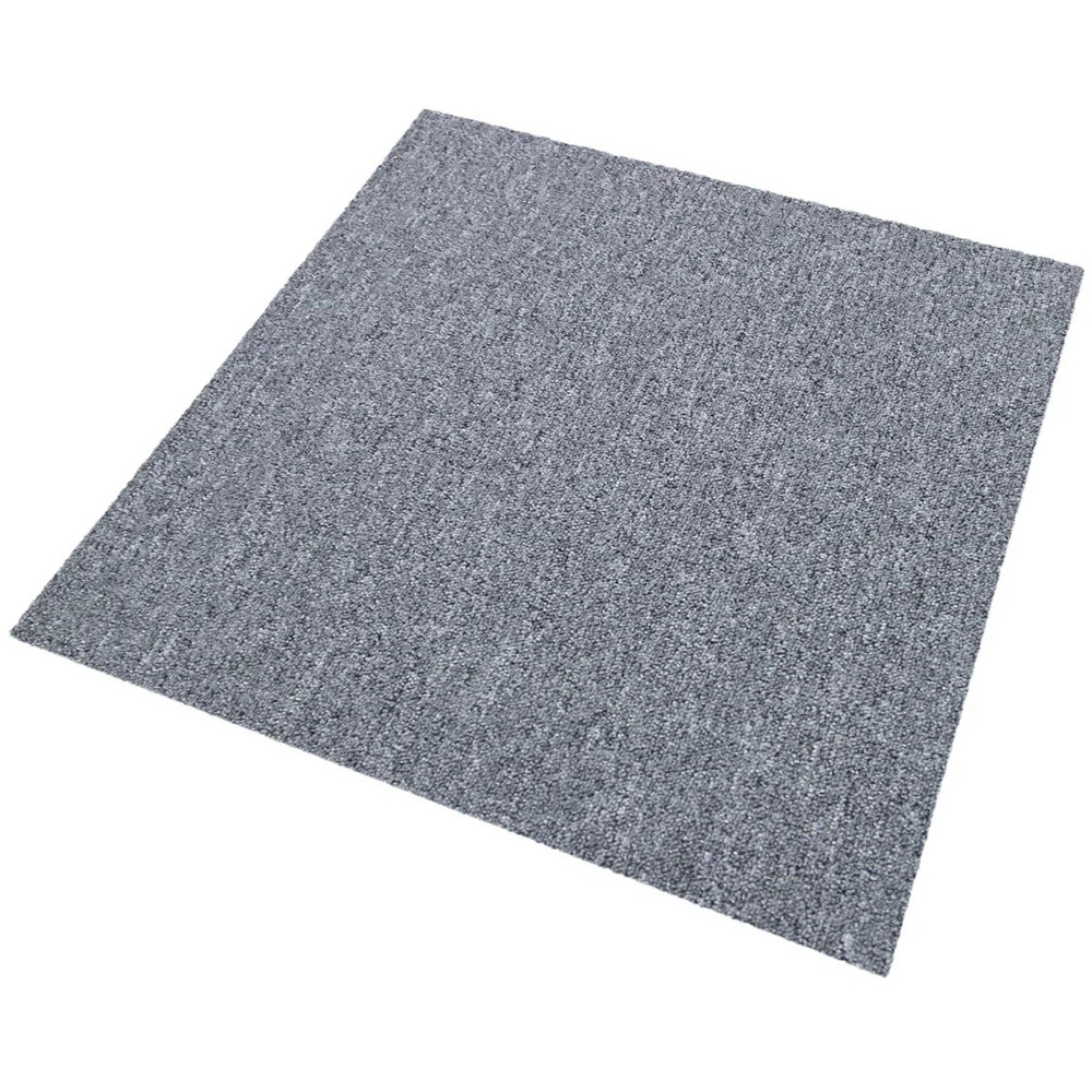MonsterShop Platinum Grey Carpet Tiles 50 x 50cm 40 Pack Image 2