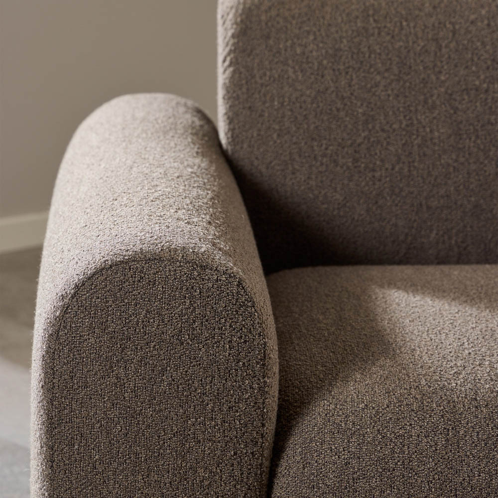Furniture To Go Midfield Taupe Boucle Fabric Right Hand 2 Seater Chaise Longue Image 8