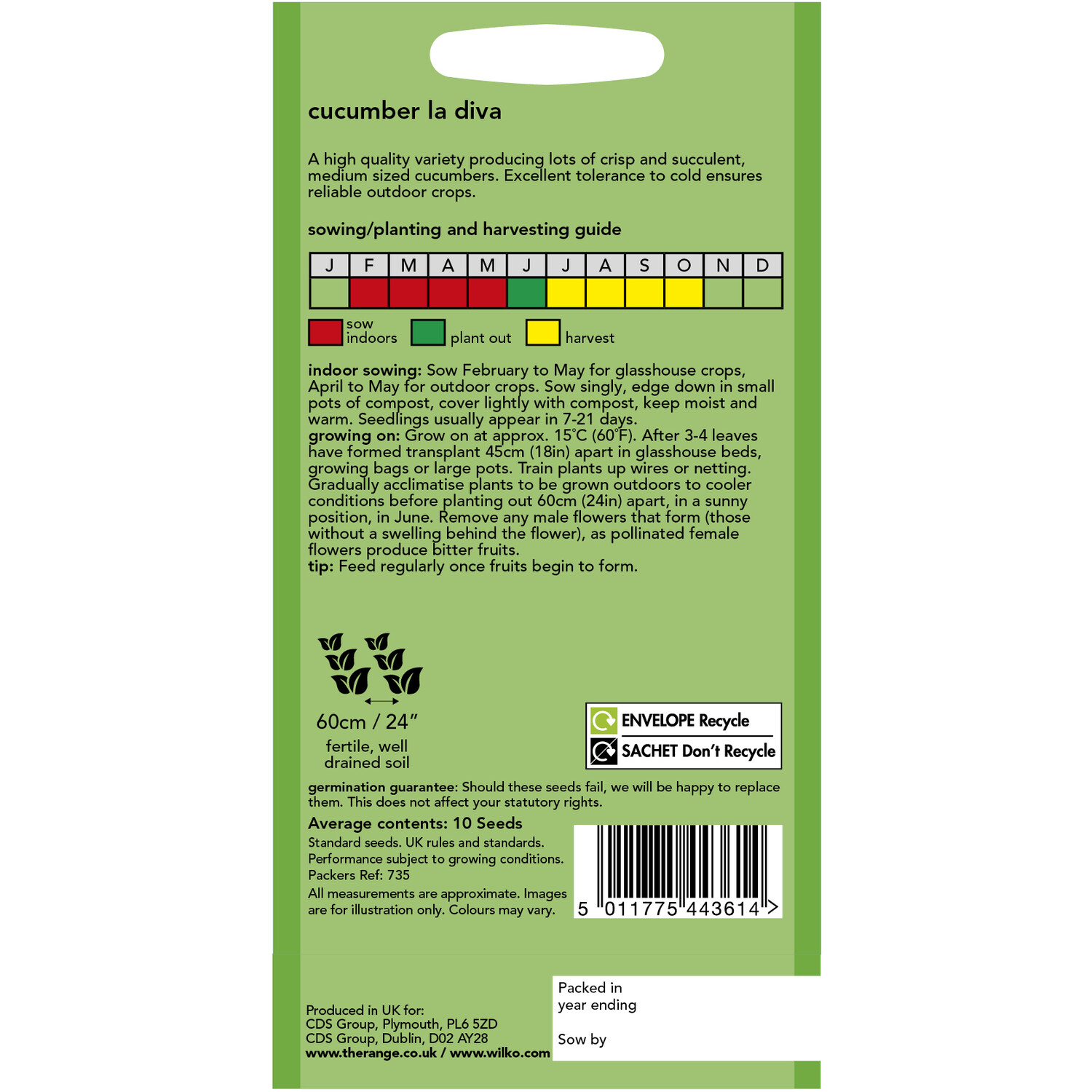 Cucumber La Diva Seeds Green Image 2