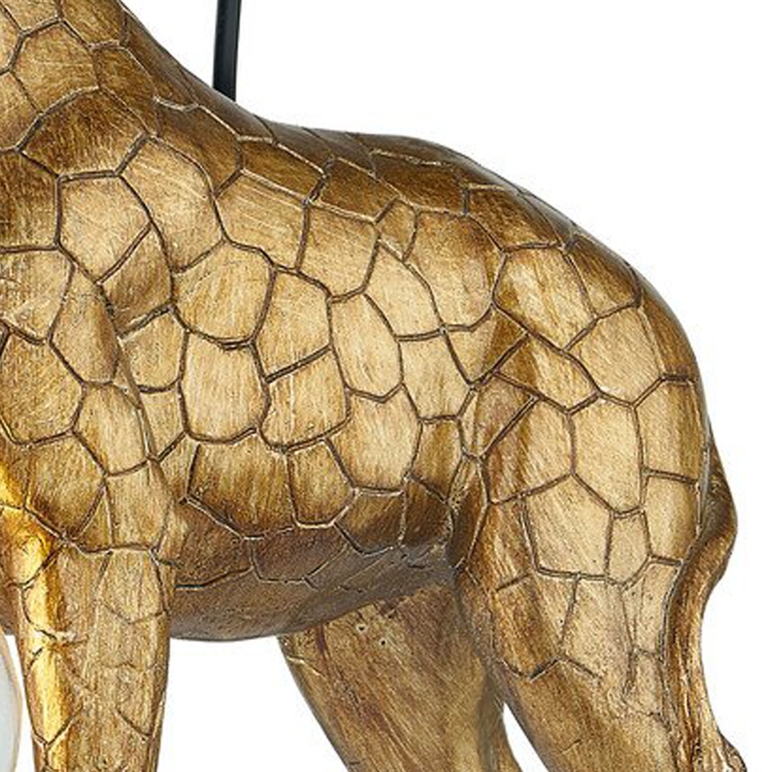 Antique Gold Giraffe with Bulb Table Lamp Image 5