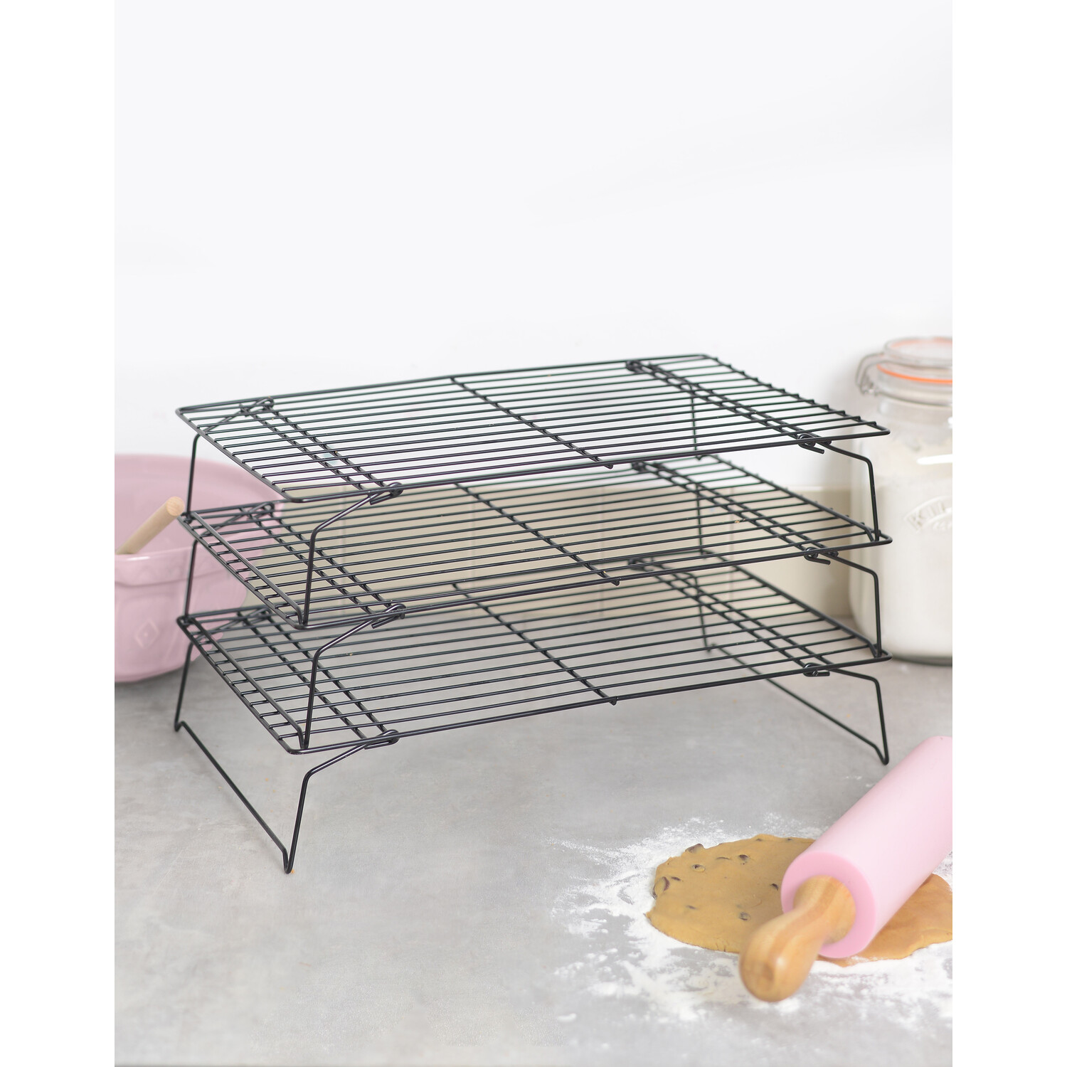 Black Stacking Cooling Rack 3 Pack Image 3