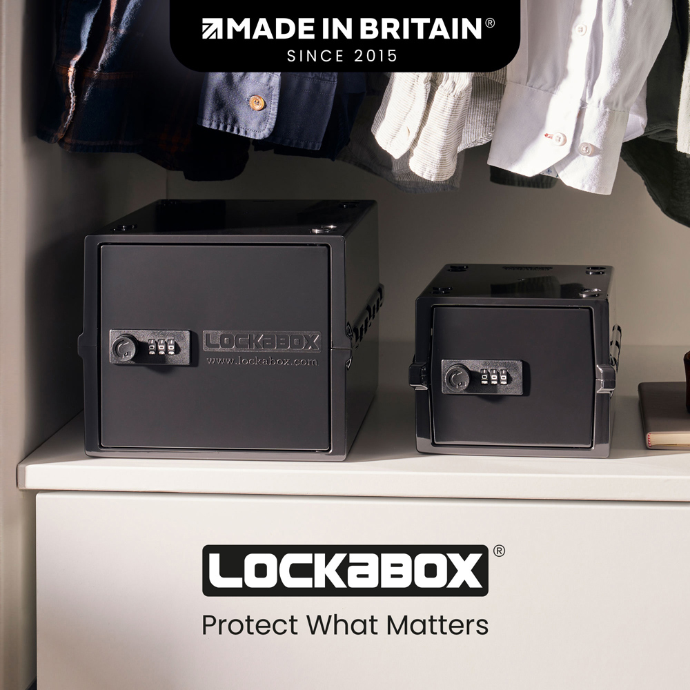 Lockabox 3L Jet Black Lockable Mini Storage Box Image 9