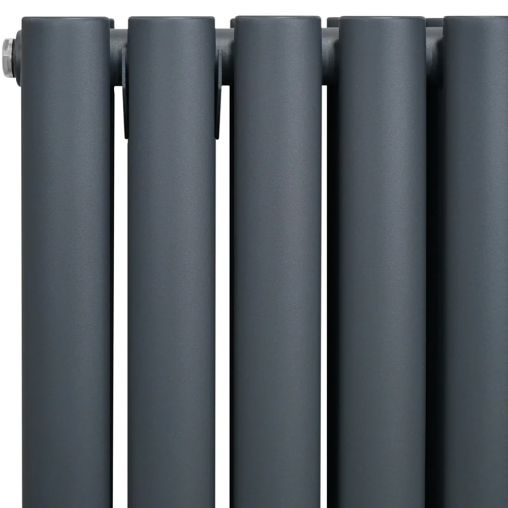 Monster Shop 3489BTU Anthracite Grey Oval Column Radiator 1600 x 780mm Image 4