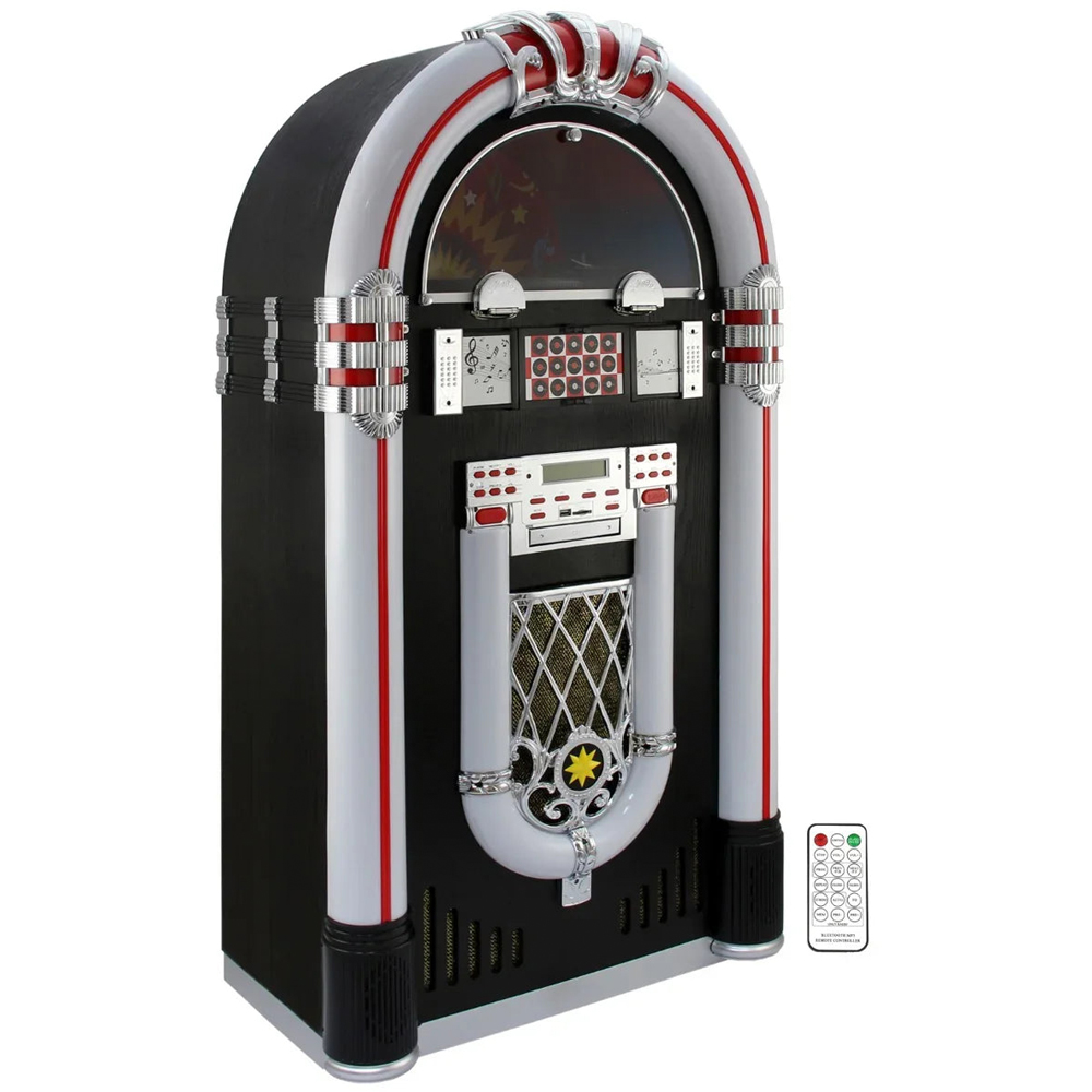 MonsterShop LED Jukebox Vinyl Record Player and Sound System with Remote Image 3