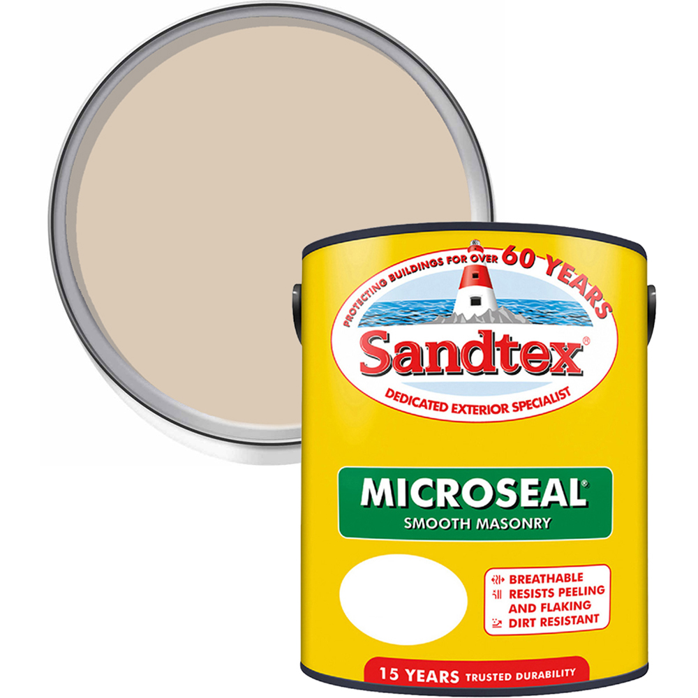 Sandtex Retail Sandstone Microseal Masonry Paint 5L Image 1