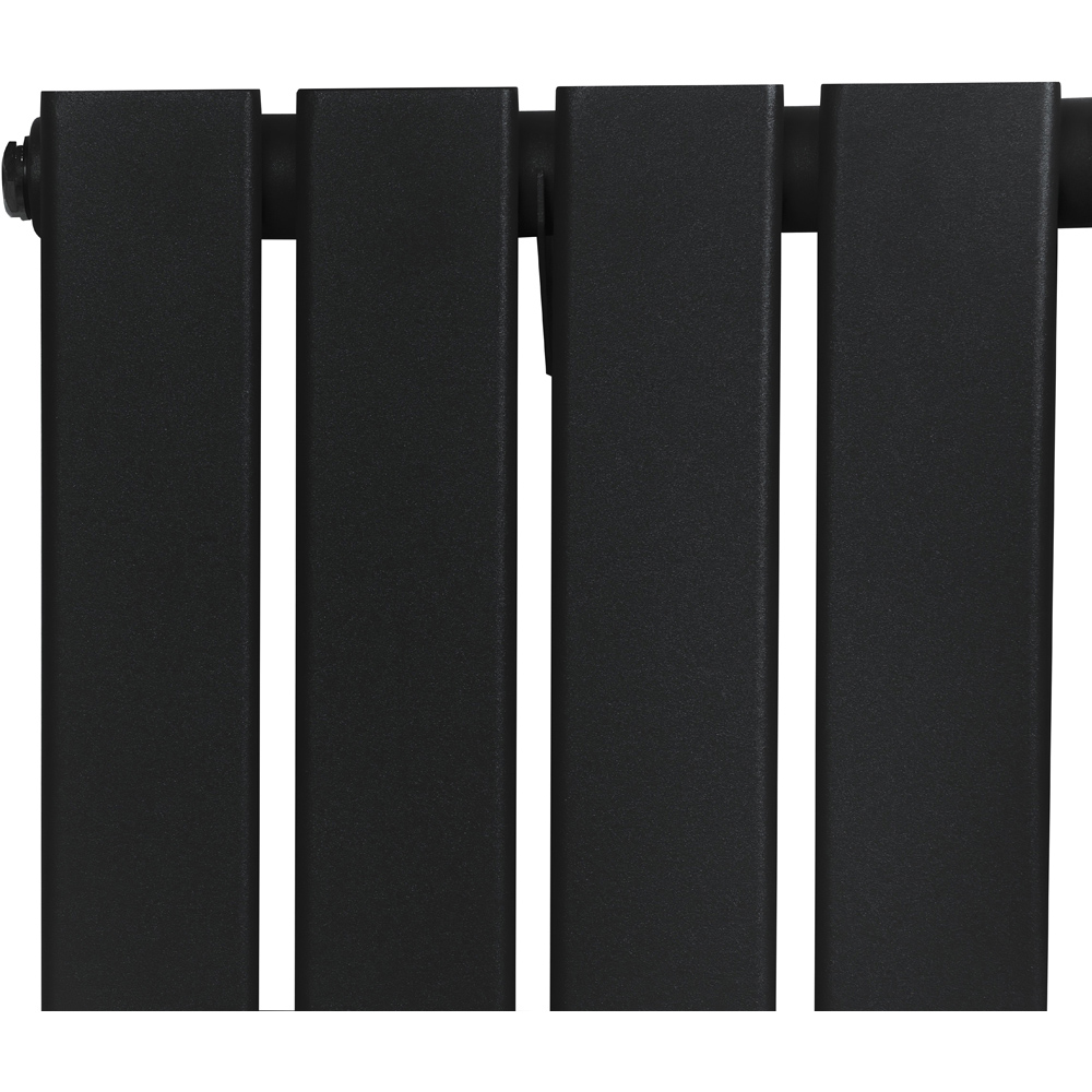 MonsterShop 3685 BTU Black Flat Single Column Radiator 600 x 1190mm Image 4
