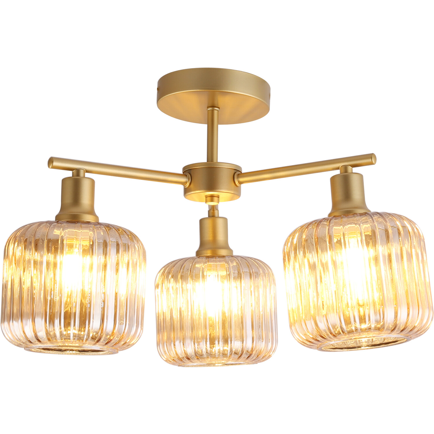 Micah 3 Light Ceiling Fitting Champagne and Gold Image 4