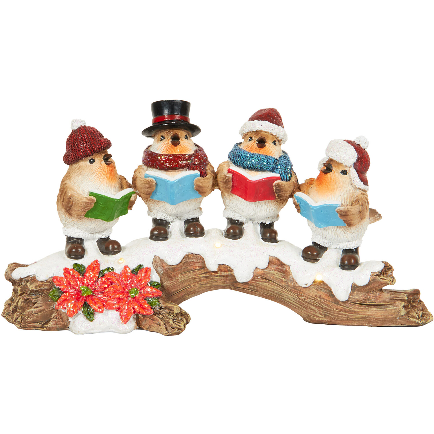 LED Carol Singing Robins Image 2