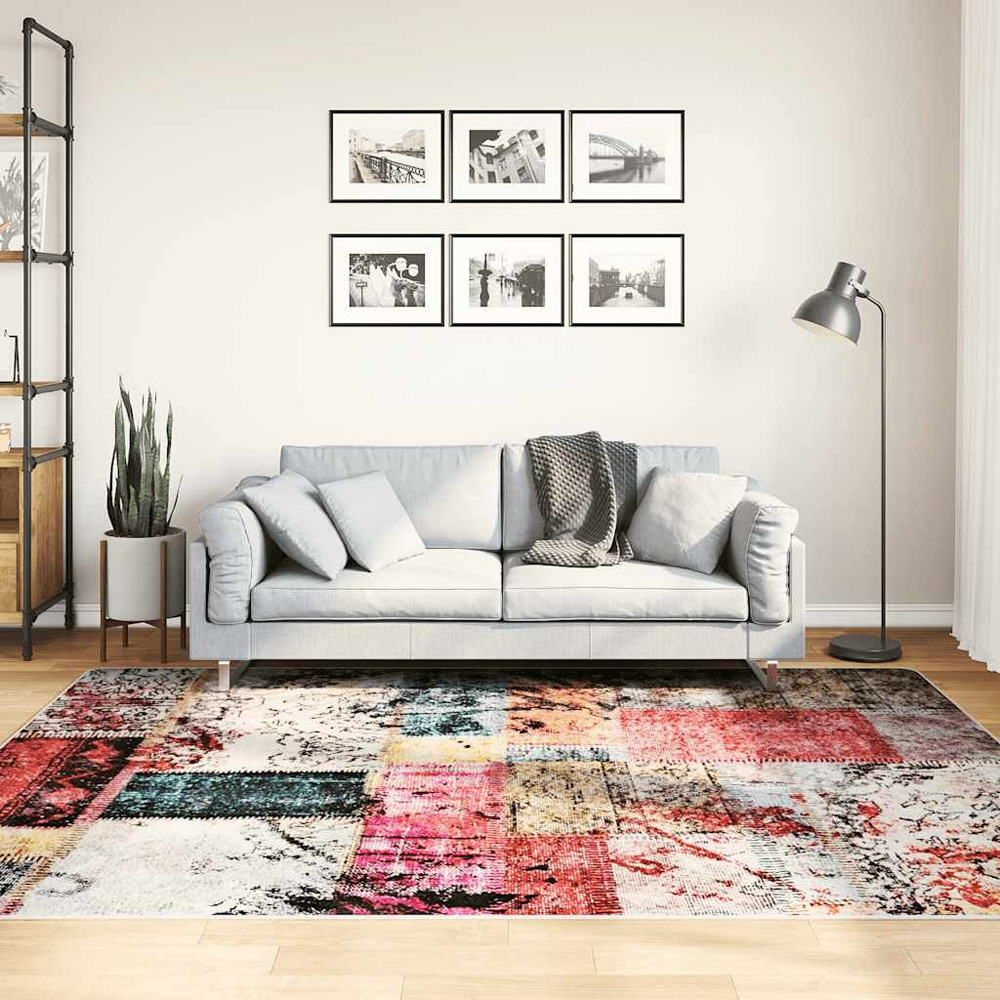 Walplus Multicolour Soft Velvet Washable Patchwork Rug 150 x 230cm Image 2