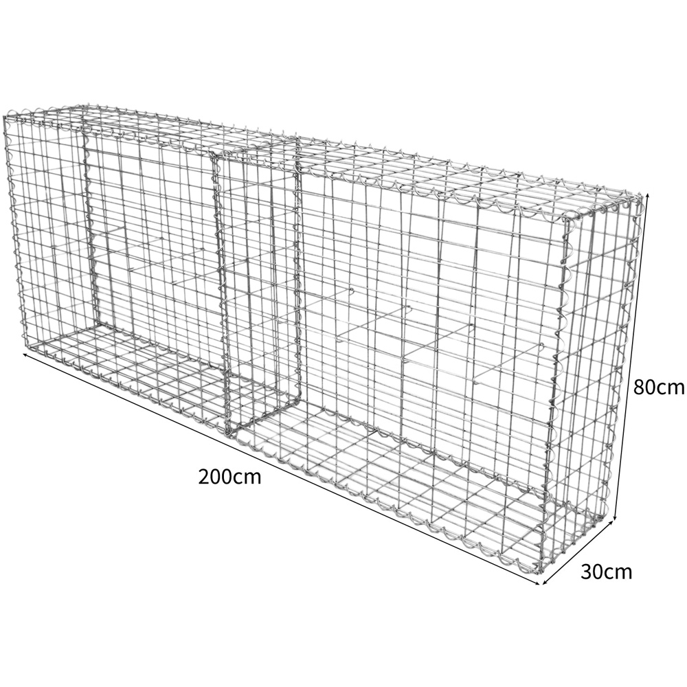 MonsterShop Gabion Basket 100 x 80 x 30cm 6 Pack Image 4