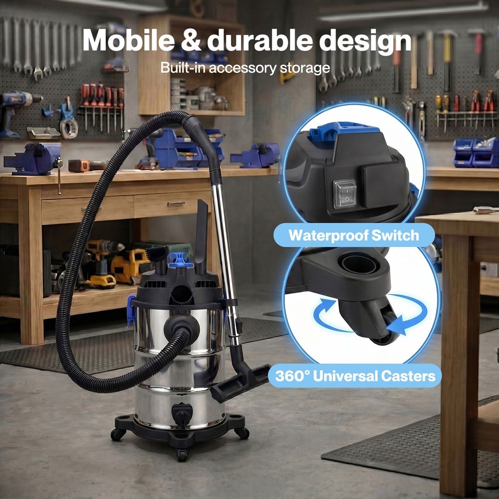 Spector RB1023-SL-UK Wet and Dry Heavy Duty Vacuum Cleaner 1400W Image 7