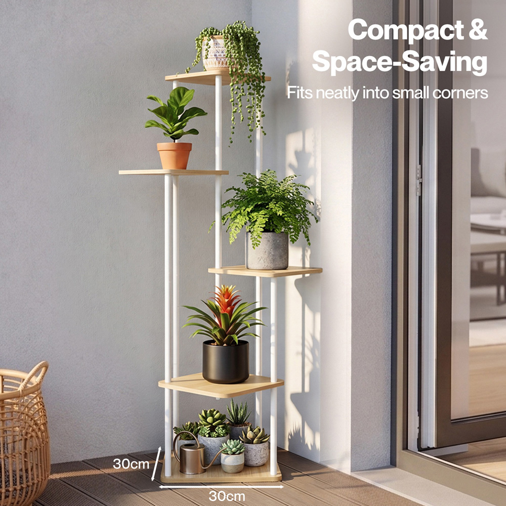 Levede 5-Tier Metal Freestanding Plant Stand Image 5