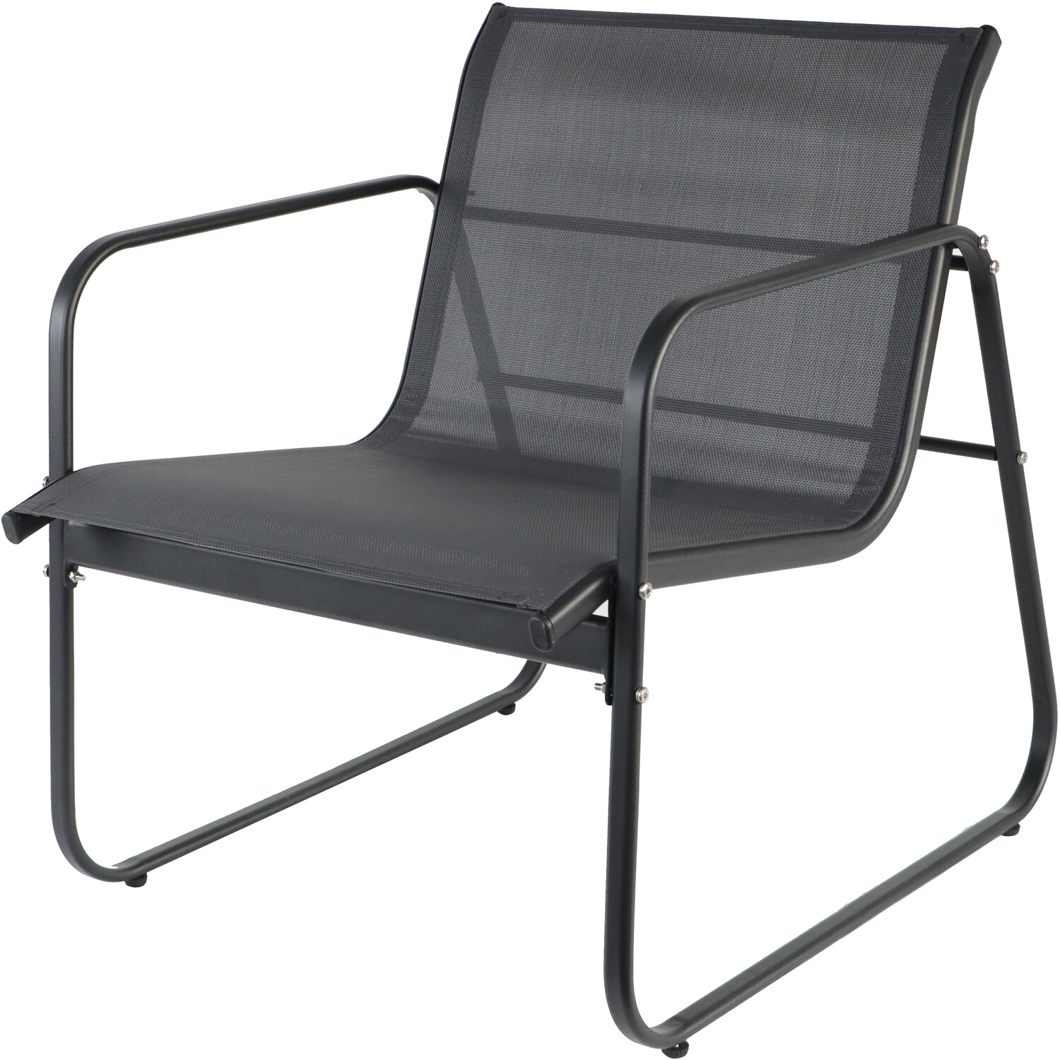 Turin 4 Seater Grey Textilene Sofa Lounge Set Image 10