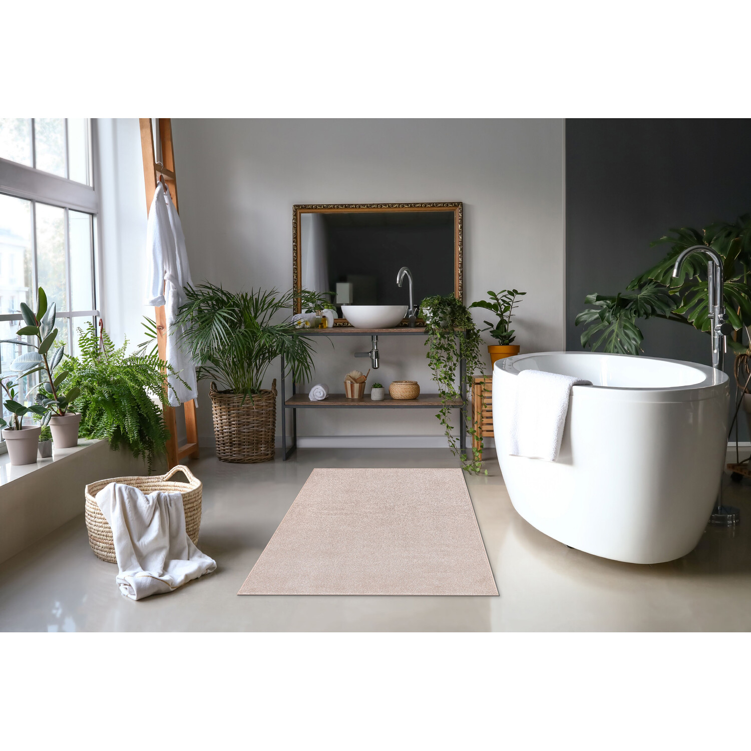 Seattle Washable Rug - Almond / 60cm Image 3