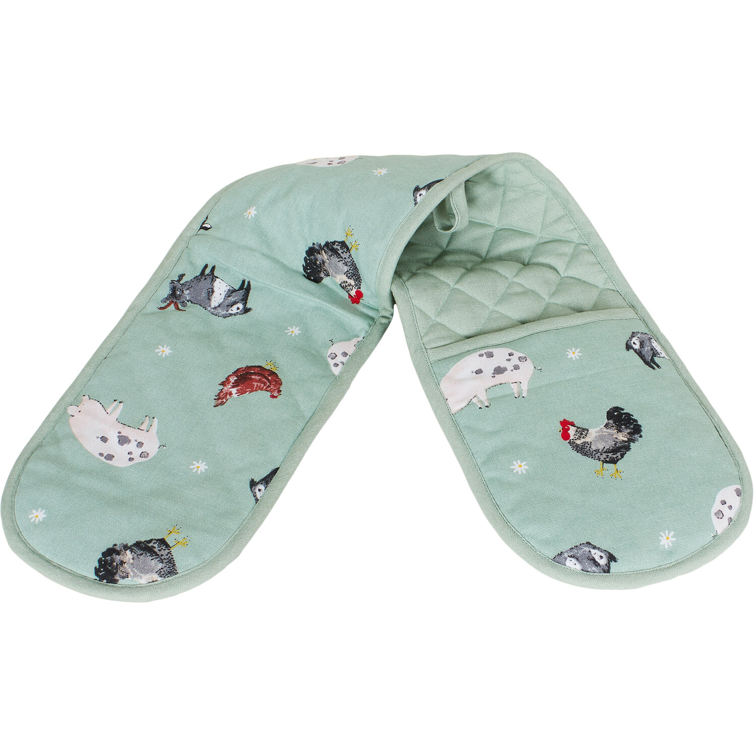 Daisy Farm Double Oven Glove - Green Image 2