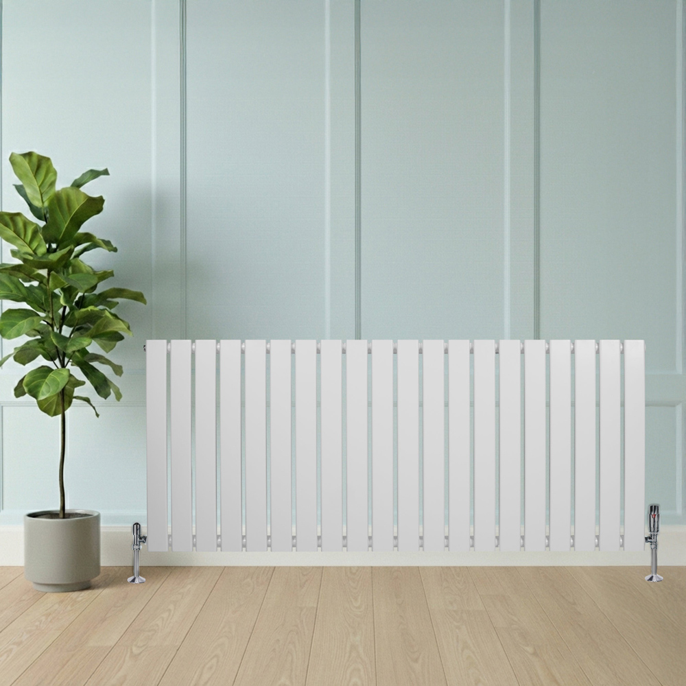 MonsterShop 4335 BTU White Flat Single Column Radiator 600 x 1400mm Image 2