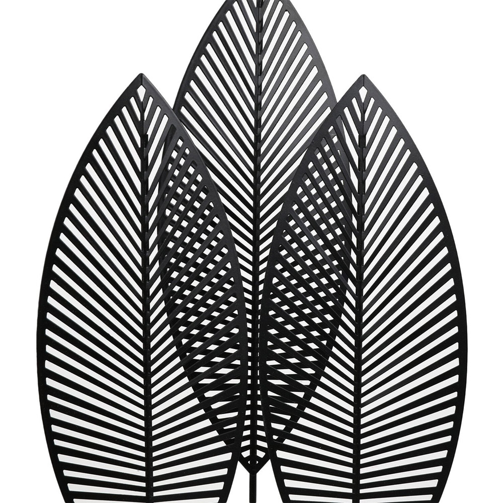 Black Layered Leaf Ornament Image 2