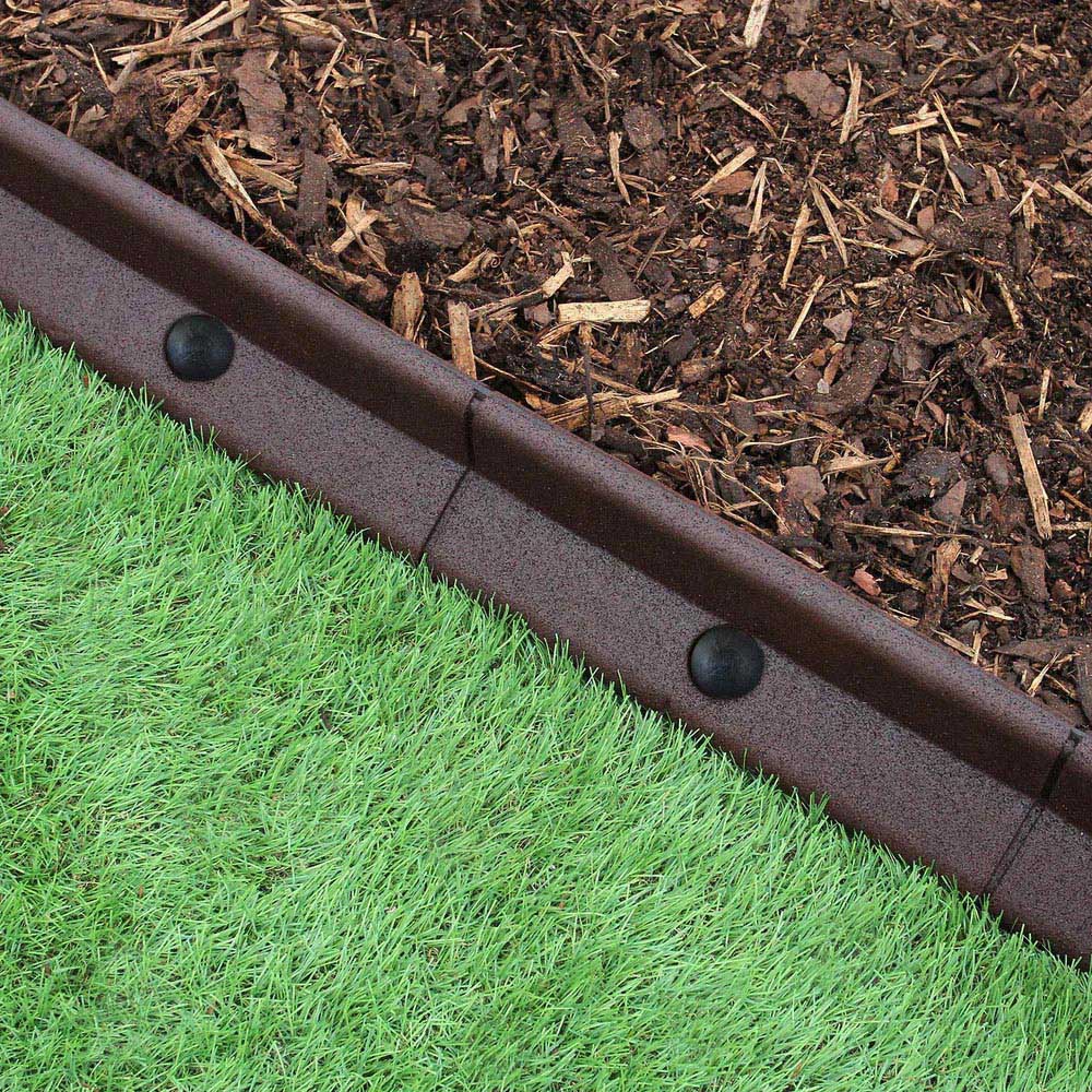 MonsterShop Brown 4ft 6 Pack Flexible Lawn Edging Image 5
