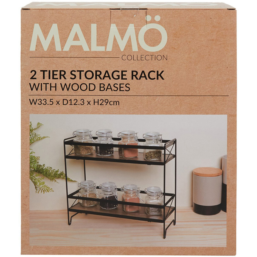 Malmo 2-Tier Storage Rack - Black Image 3