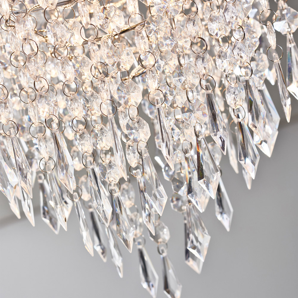 Marie Silver Droplet Jewel Pendant Light Image 2