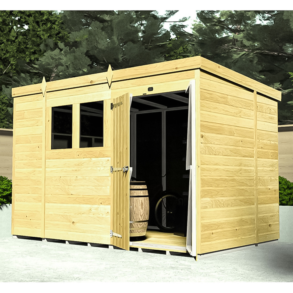 DIY Sheds 8 x 9ft Timber Pent Garden Shed Image 4