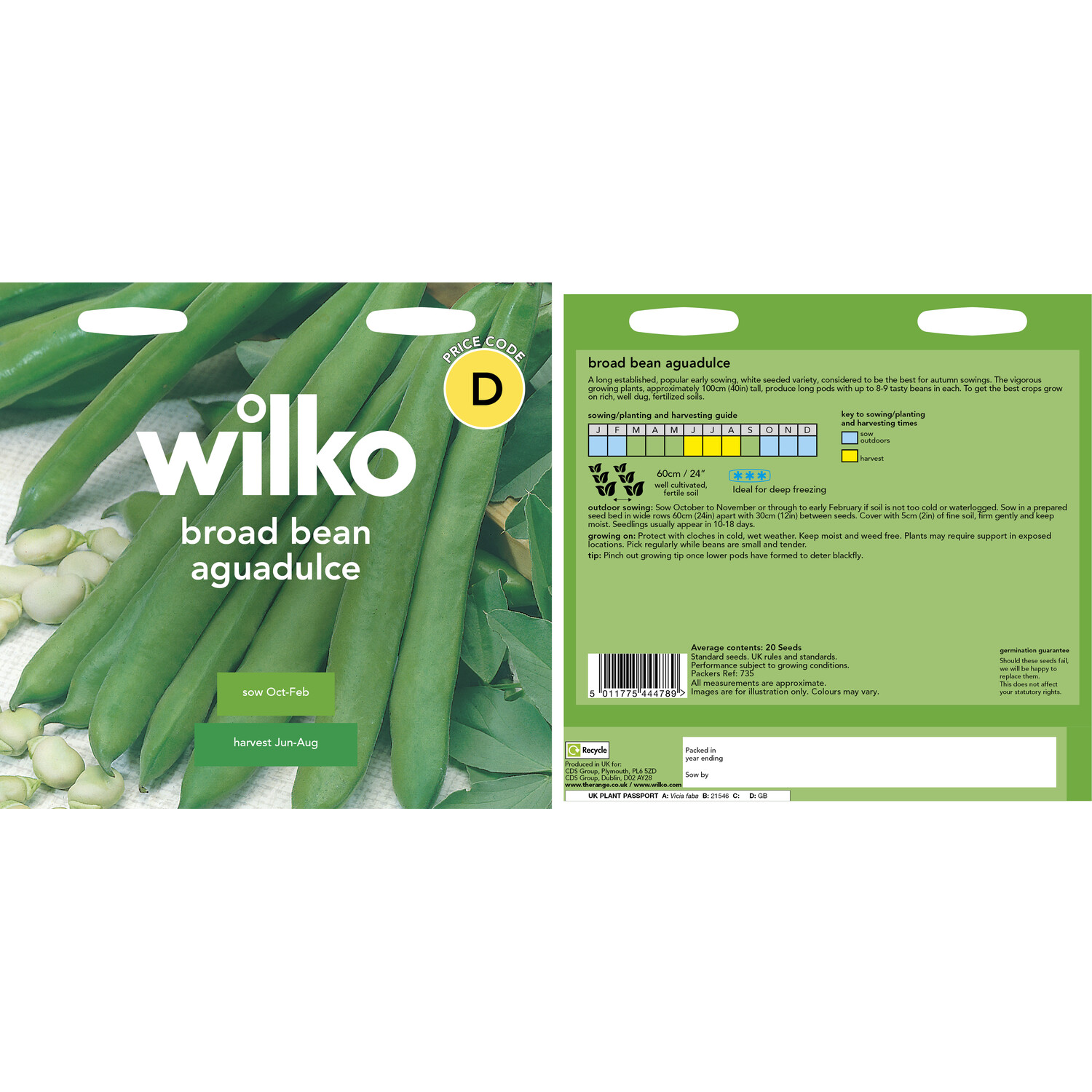 Broad Bean Aguadulce Seeds Green Image 3