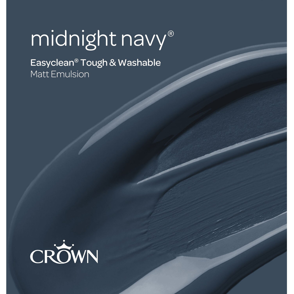 Crown Silk Emulsion Paint - Midnight Navy Image 6