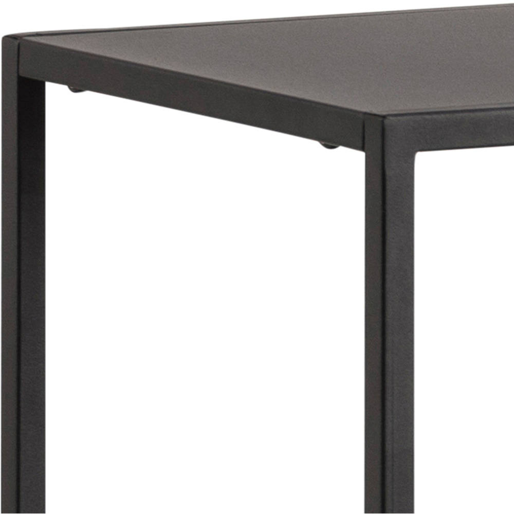 Furniture To Go Newcastle Matt Black 3 Shelf Asymmetrical Bookcase Image 5