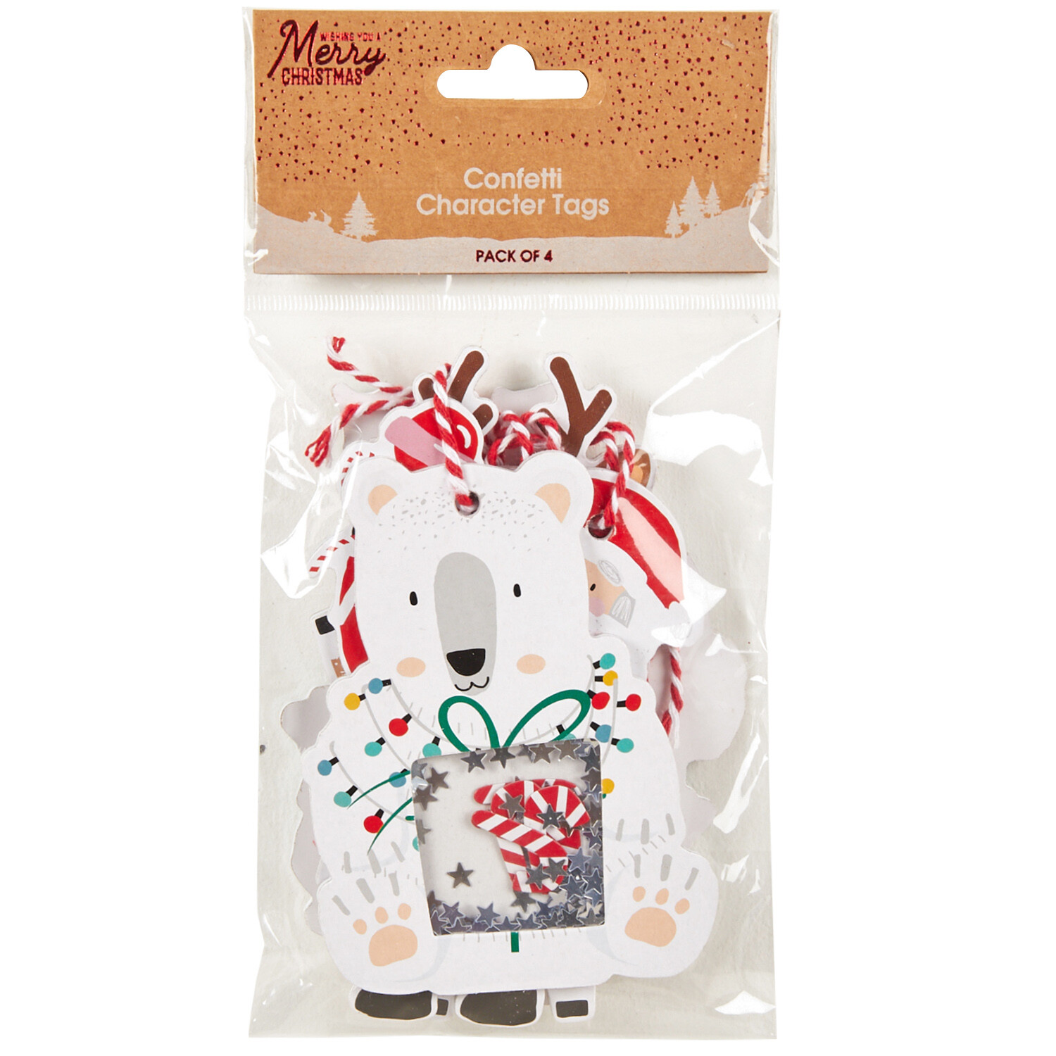 Pack of 4 Confetti Character Tags Image