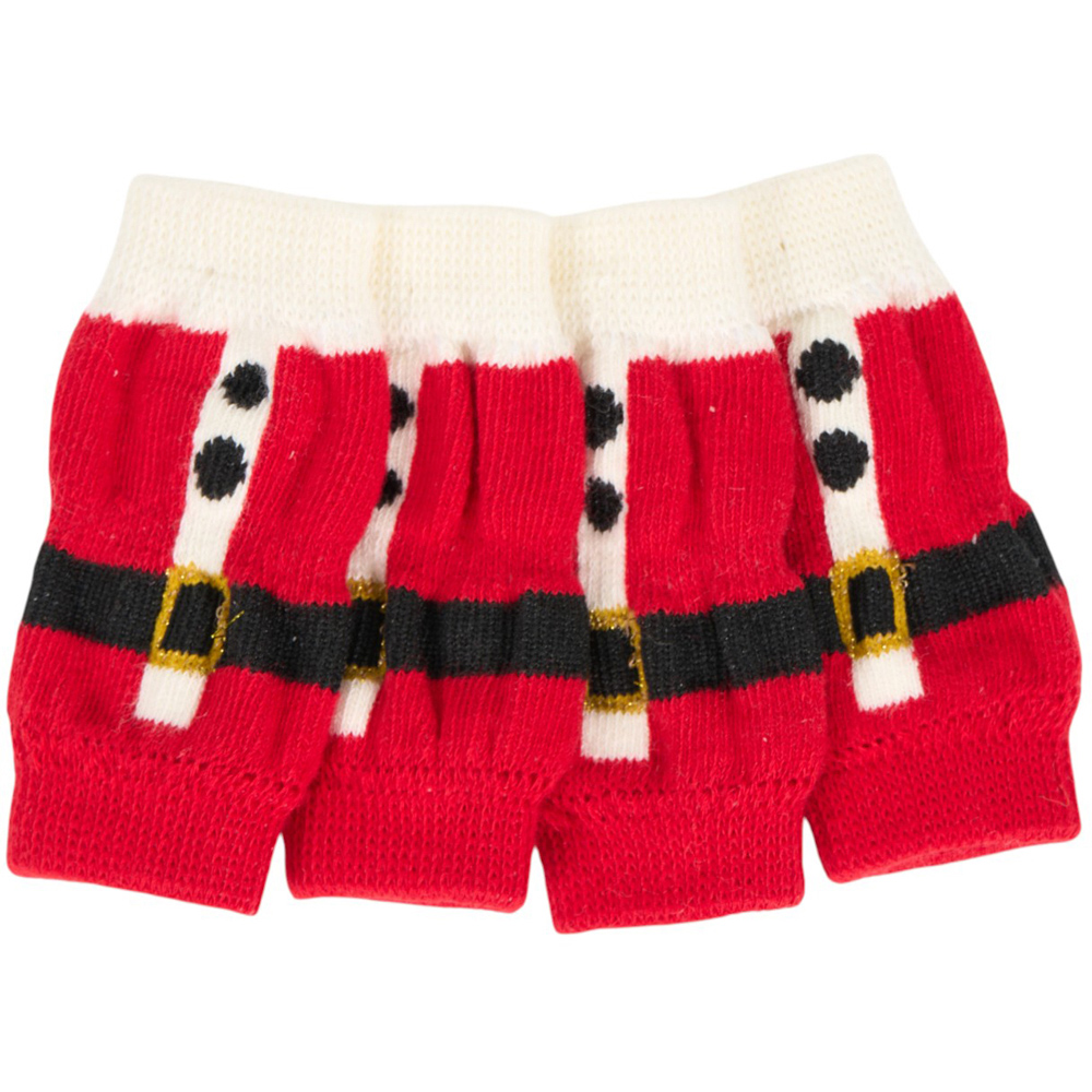 Festive Pet Leg Warmers - Red / Santa Image 2