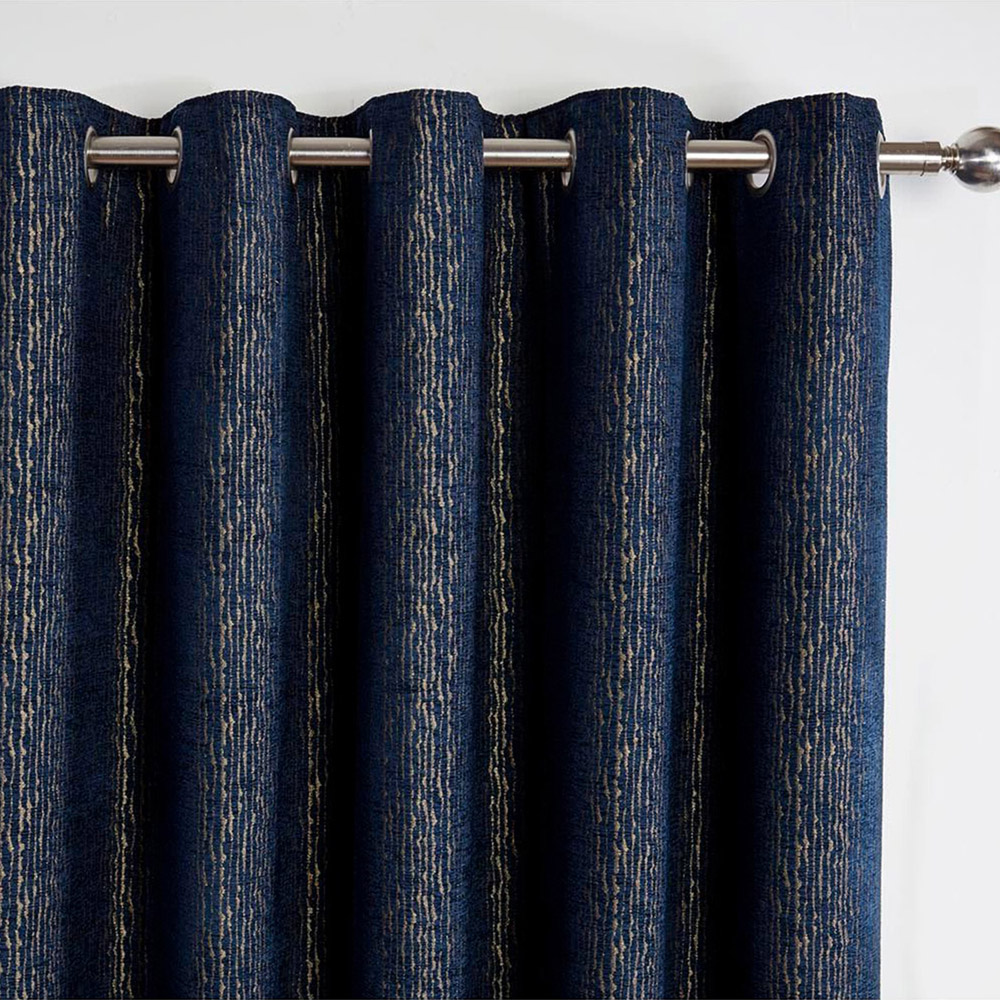 Nova Navy Eyelet Curtain 168 x 229cm Image 4