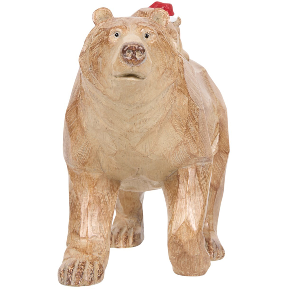 Wood Effect Mother and Baby BearNatural Image 2