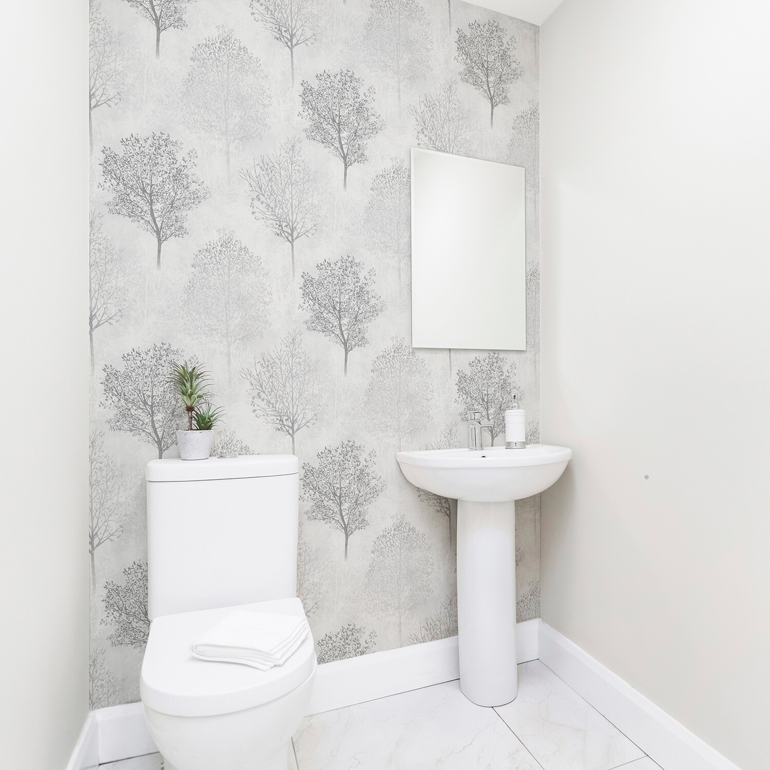 Wonderland Textured Wallpaper - Monochrome Image 5