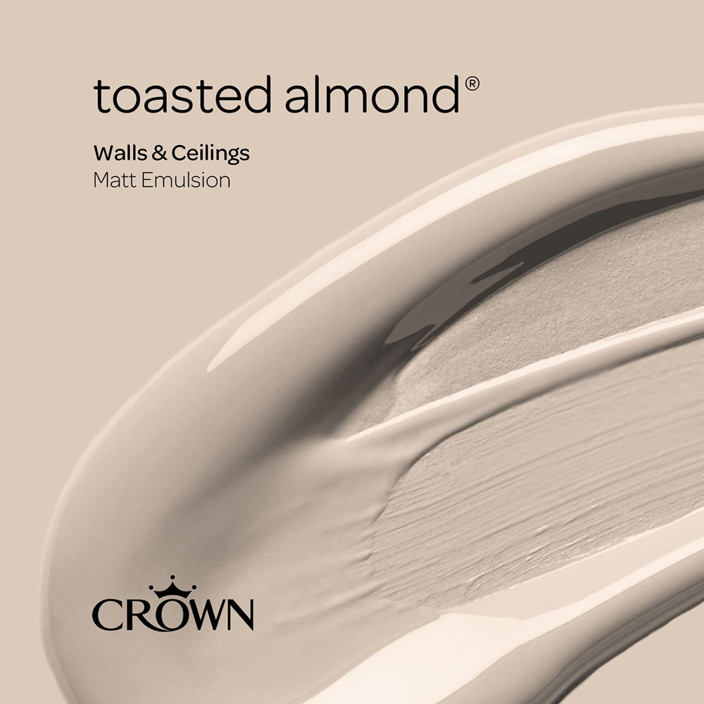 Crown Matt Emulsion Paint 5L - Toasted Almond Image 7