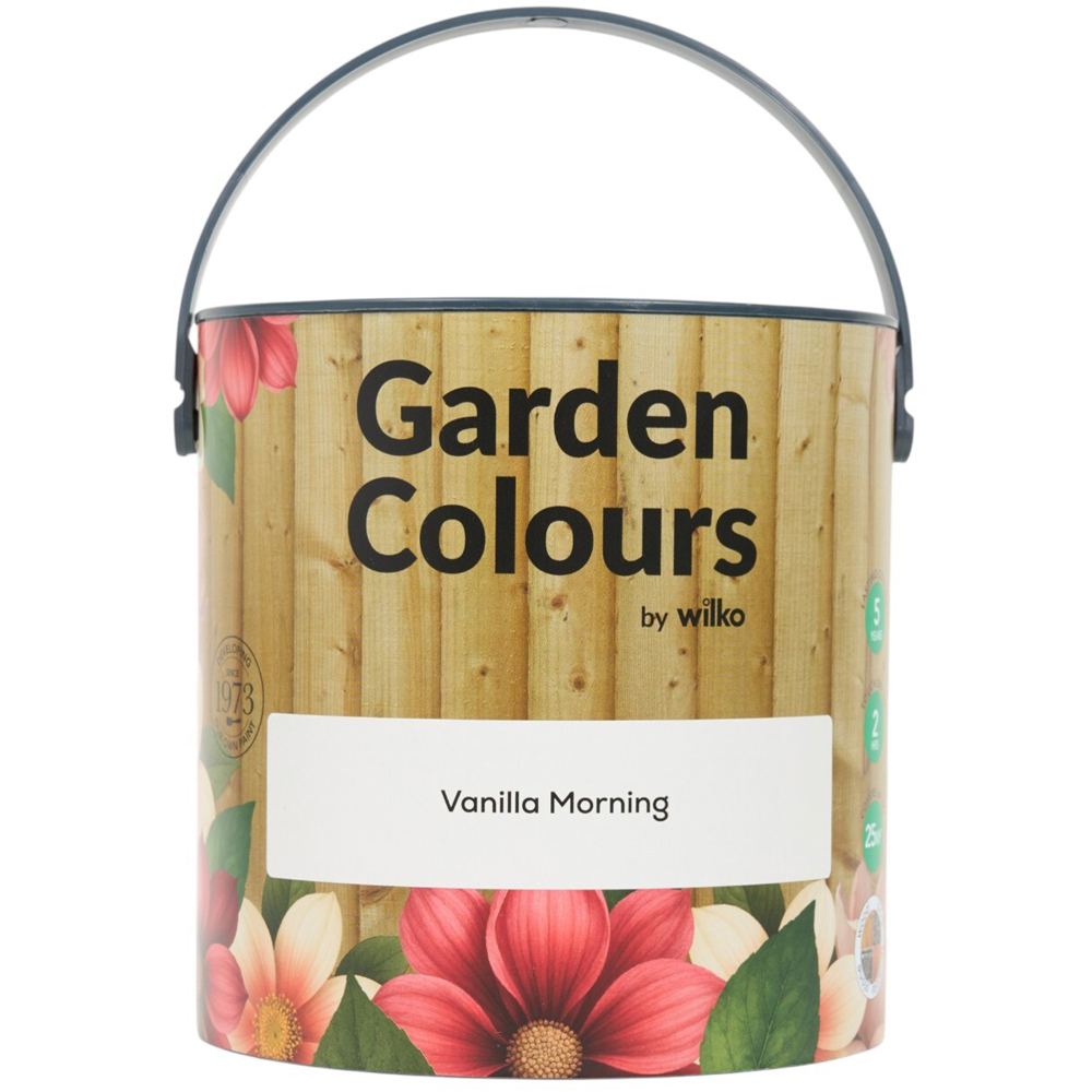Wilko Garden Colours Vanilla Morning Wood Paint 2.5L Image 12