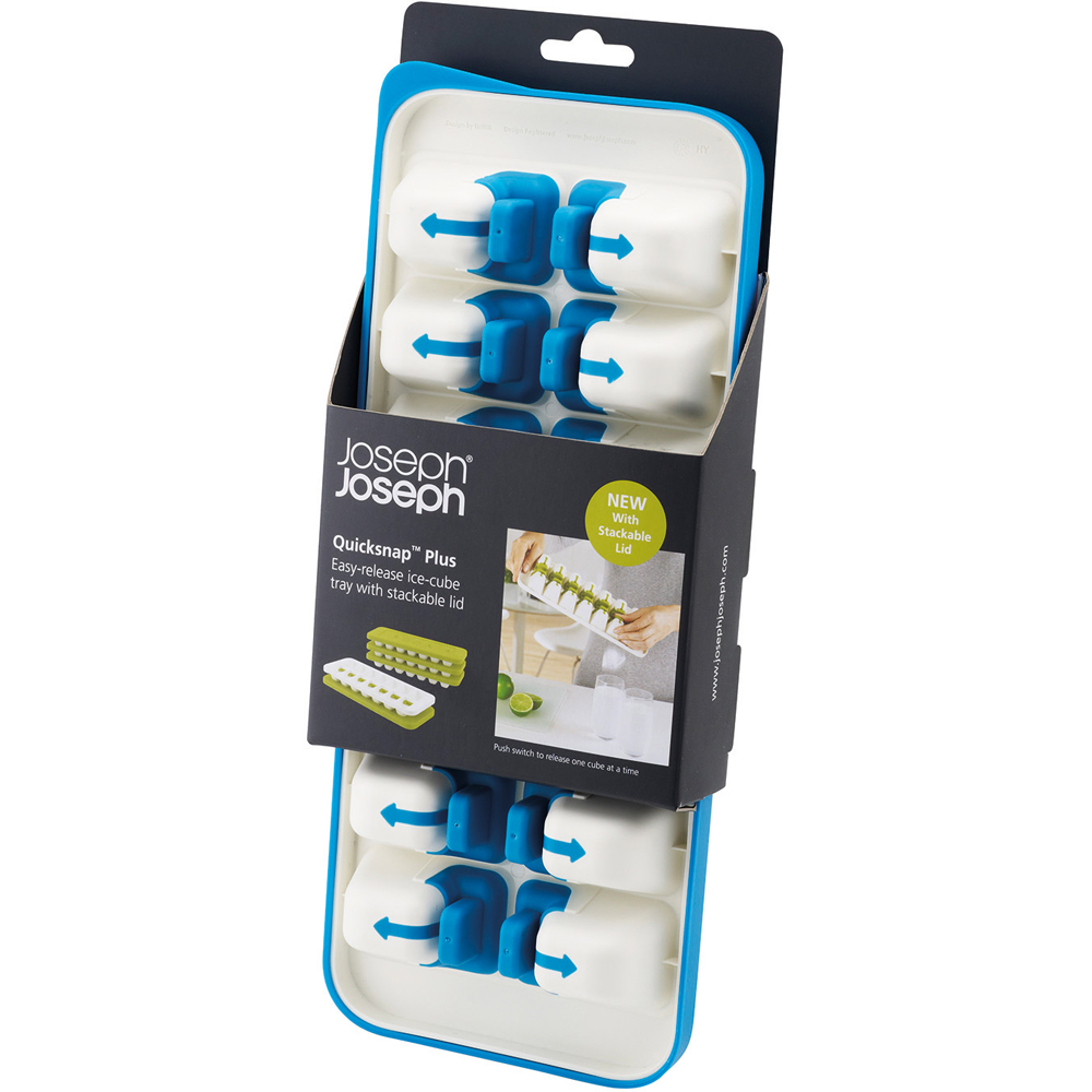 Joseph Joseph QuickSnap Plus White and Blue Ice Cube Tray Image 2