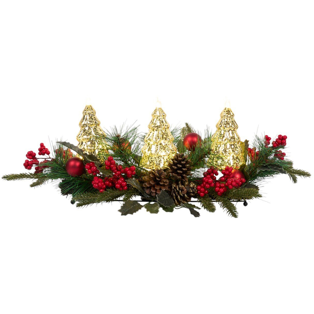 Christmas LED Tree Centrepiece Green and Red Image 4