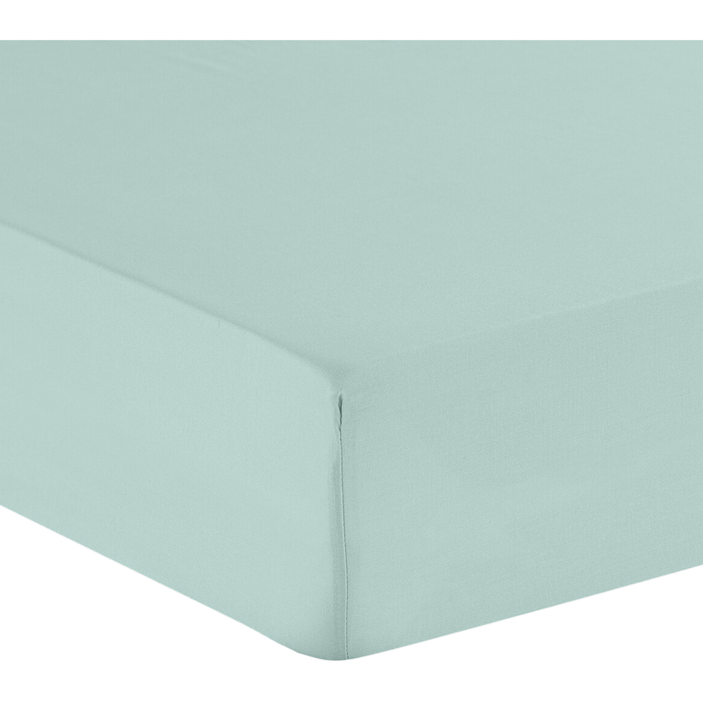 My Home Single Duck Egg Polycotton Fitted Sheet Image 2