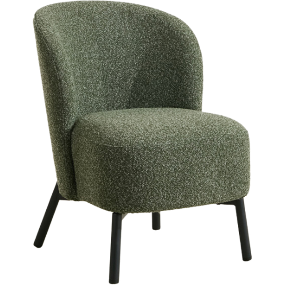 Riverstown Forest Green Boucle Fabric Accent Chair Image 2
