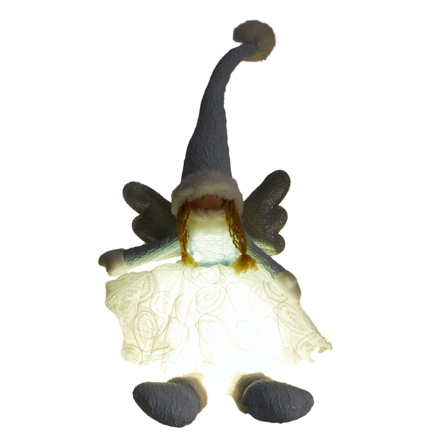 Snowy LED Sitting Fairy - Blue Image 3