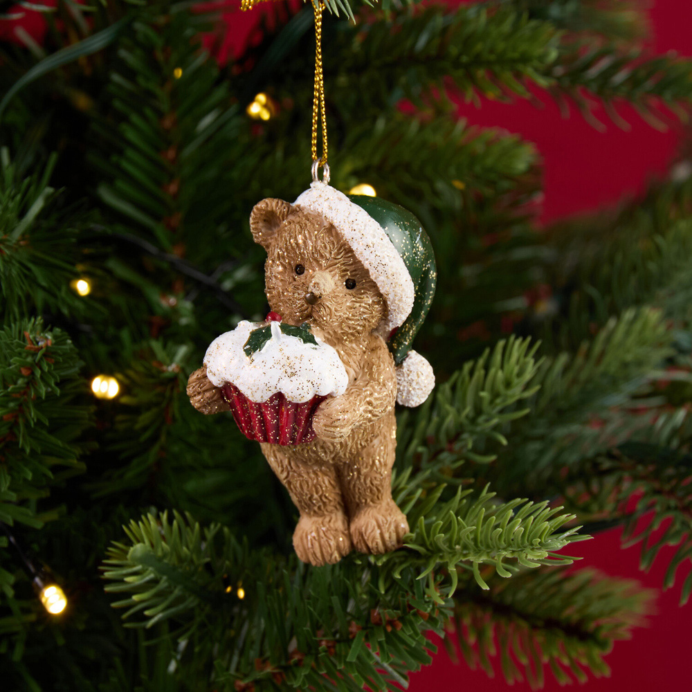 Traditional Festive Bear Hanging Decoration Image 5